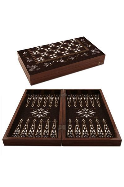 Star Oyun Star Antique Mother of Pearl Tulip Backgammon Set