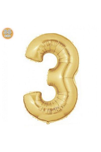 ikm balon Number Balloon Foil Small Size 16 Inch 35 Cm Gold 3
