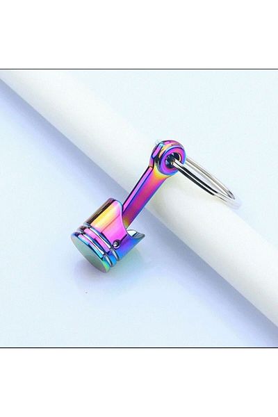 HERŞEY FIRSAT Rainbow Design Auto Piston Keychain