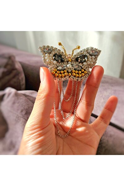 pegu baby collection EL YAPIMI KELEBEK ÖZEL YAKA İĞNE YAKA BROŞ KURDELE BROŞ ...