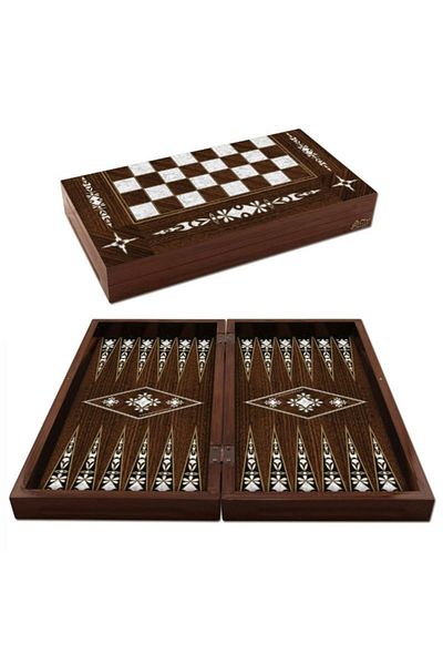 Star Oyun Yonca S Antique Mother of Pearl Backgammon - 054