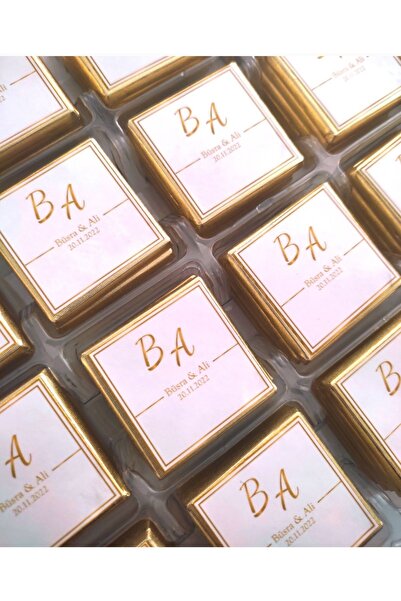 ouzhanya hediyelik Söz Nişan Nikah Çikolatası Madlen Çikolata 50 Adet