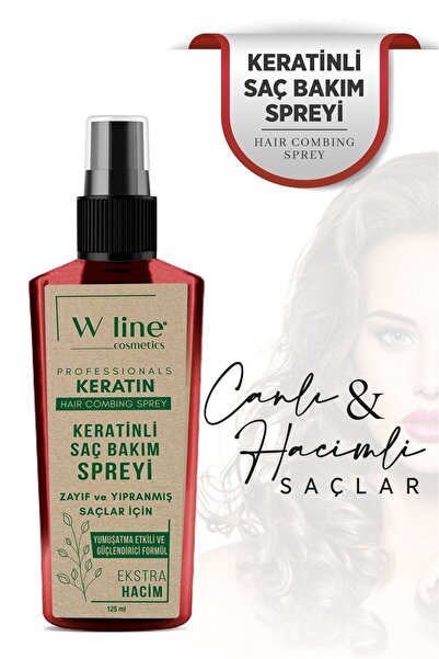 wline Zayıf Ve Yıpranmış Saçlar Için Keratin Bakım Kolay Tarama Spreyi