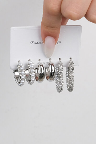 Jack Ferrero KADIN ÇELİK RENK ATMAZ 6 LI KÜPE MODELİ