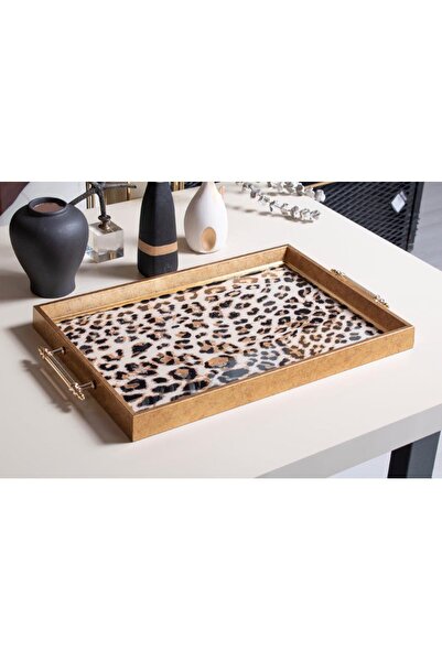 PINALE ART Lüx Nişan Yüzük Çeyizlik Çay Kahve Tepsi