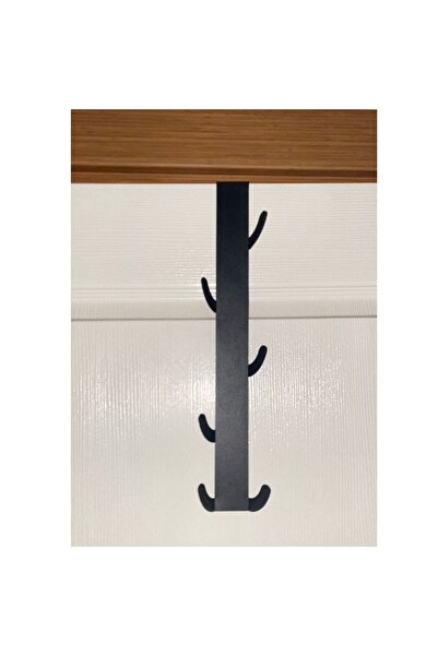 risingmaber Metal Mat Siyah Amerikan Kapı Arkası Dikey Kapı Arkası Askılık Organizer Askılık Mt70s