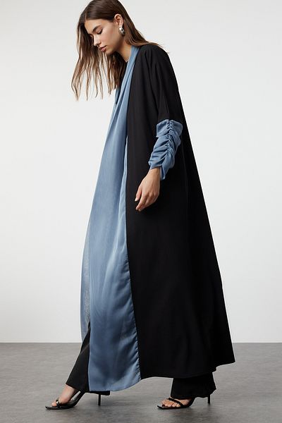 Trendyol Modest Black Blue Woven - Cap, Ferace and Abaya TCTSS24KF00058