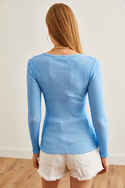Olalook Baby Blue Camisole Μπλούζα - Washed and Placket, Γυναικεία, BLZ-19000588