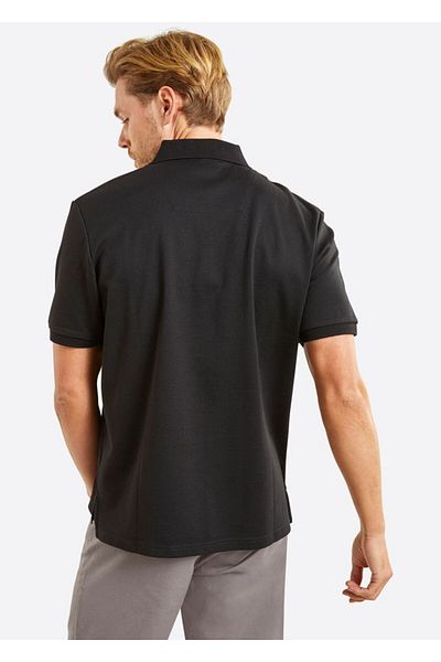 Nautica Men's Polo Neck Black T-Shirt - N1M01680