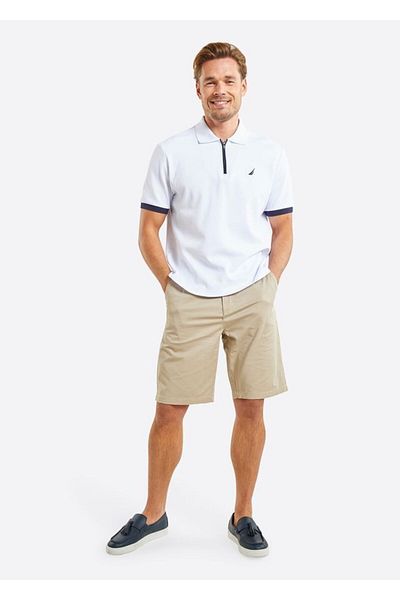 Nautica Men's Polo Neck White T-Shirt N1M01725