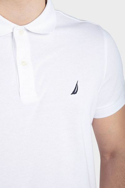 Nautica Men's Polo Neck White T-Shirt - KR7211