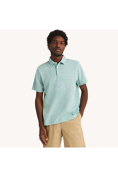 Nautica تي شيرت أزرق بياقة بولو للرجال - KR4506