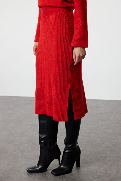 Trendyol Collection Soft Textured Red Knitwear Suit - Twoaw23Au00217