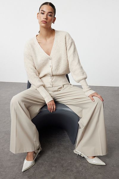 Trendyol Collection Ζακέτα πλεκτής πέτρας με απαλή υφή - TWOAW25HI00140
