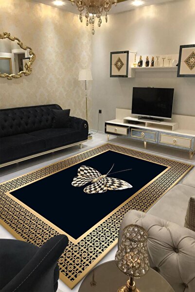 CAPPİO HALI Dijital Baskılı Makinada Yıkanabilir Salon Halısı Mutfak Halısı Y...