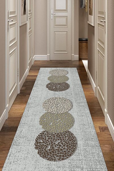 CAPPİO HALI Çakıl Taşlı Gri Halı Makinada Yıkanabilir Kaymaz Taban Cp584