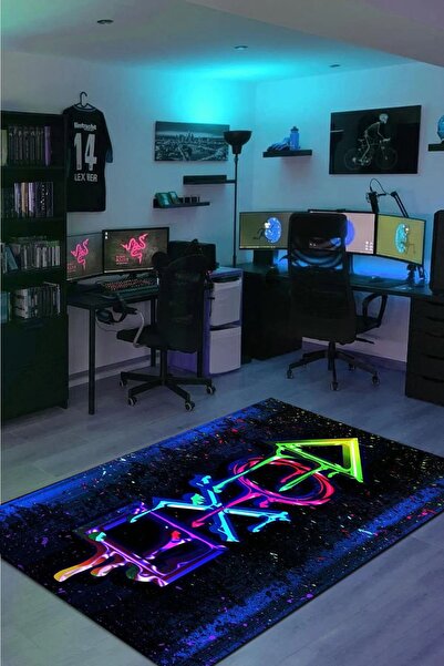 CAPPİO HALI Gamer Halısı (makinada Yıkanabilir Kaymaz Dot Taban) - Cp1560