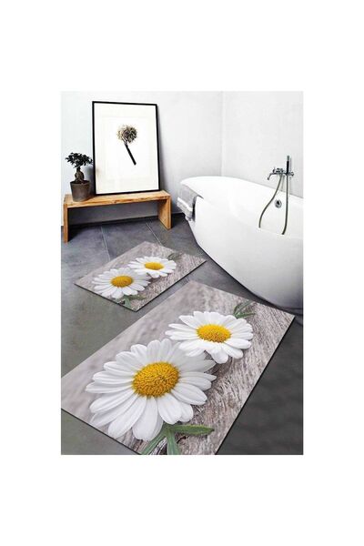 CAPPİO HALI Daisy Pattern Carpet Set (60x100/40x60) - Daisy