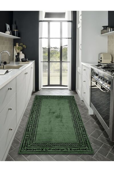 CAPPİO HALI Dijital Baskılı Makinada yıkanabilir Salon Halısı Mutfak Halısı Yolluk Halısı - CP1856