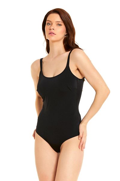 Argento Black Thin Strap Swimsuit