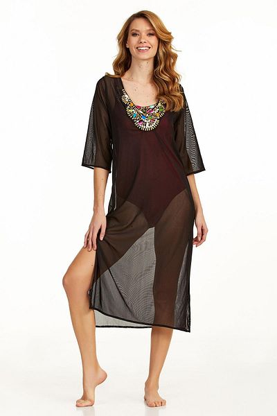 Argento Black V-Neck Pareo