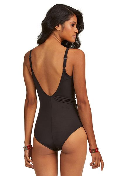 Argento Costum de baie cu decolteu în V - Design frontal adunat