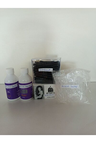 Neva Perma Seti Bay  4 lü Set Kıvırcık Saç Yapma Berber Kuaför Ful Set