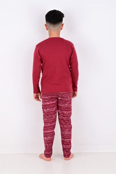vitmo Set pijama băieți - Moon 1008 bumbac cu mânecă lungă