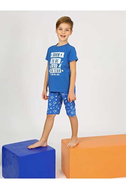 vitmo Set de pijamale Capri cu mânecă scurtă pentru băieți, 100% bumbac, Star...