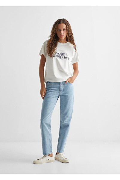 Mango Teen Tricou Alb Pentru Copii