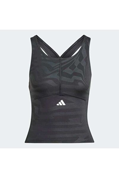 adidas Γυναικείο Τεχνικό Τοπ Προπόνησης με Στάμπα και Κοντό Κόψιμο M