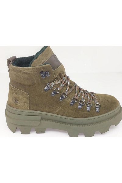 lumberjack Brunellpo 3pr Khaki Suede Leather Comfort Ανδρικές Μπότες Casual Style