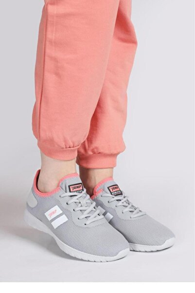 Jump 24853 Grey-Salmon Pink - Anatomical Comfort Casual Sneakers