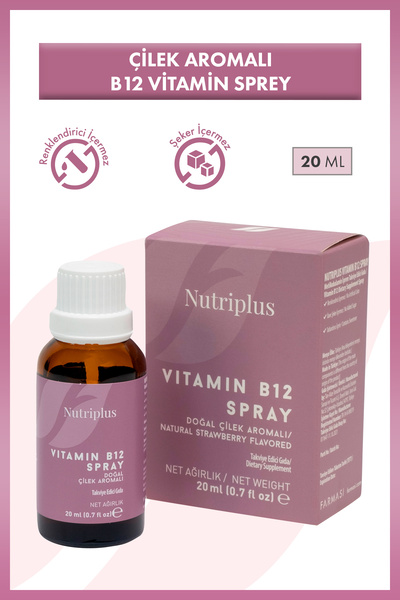 Farmasi Nutriplus Vitamin B12 Sprey Çilek Aromalı 20 ml