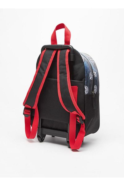 Marvel Avengers Print Trolley Backpack with Retractable Handle - 34x25x12 cm