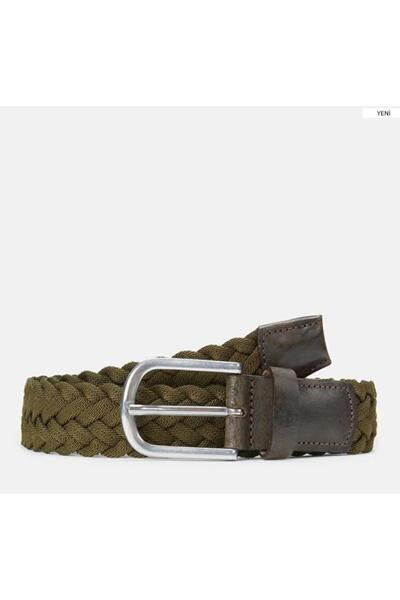 Timberland 35mm Braided Belt With Leather Details