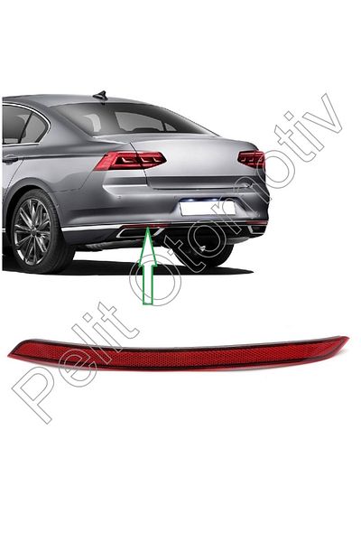 PELİTOTOMOTİV Passat B8 Rear Bumper Reflector Left 3g0945105c 3g0945105d