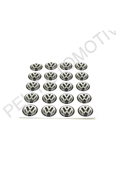 PELİTOTOMOTİV Logo cheie Volkswagen (1 bucată 10 mm) 3c0837891 Negru