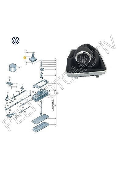 PELİTOTOMOTİV باسات Cc (2009-2012) مقبض ناقل الحركة والعتاد Gauge3c0711113د 1-5,ر
