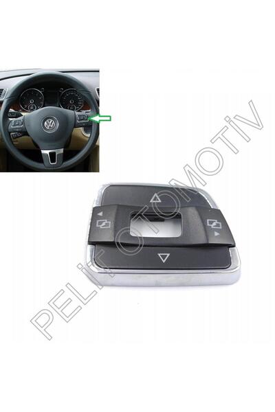 PELİTOTOMOTİV Jetta Direksiyon Radyo Frekans Değiştirme Tuşu (2006-2011) 3C89...