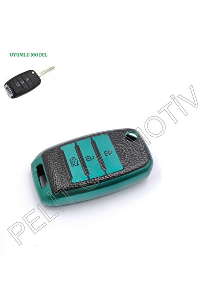PELİTOTOMOTİV Θήκη κλειδιού Kia Rio Ceed Cerato Superluxury Sustalı Green
