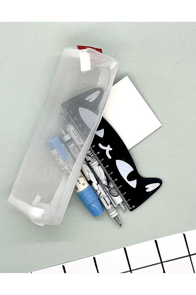 Kağıt Gemi Dükkan White Transparent Oval Pencil Case