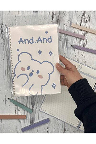 Kağıt Gemi Dükkan Sevimli Hayvan Tavşan Desenli Spiralli Binder B5 Defter / Scrapbook /Notebook/Bullet Journal