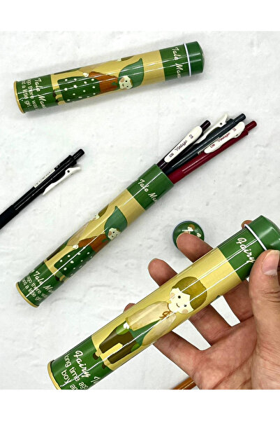 Kağıt Gemi Dükkan Sevimli Çocuklar Fairy Tale Metal Oval Kalem Kutu / Çanta / Pencil Box / Düzenleyici