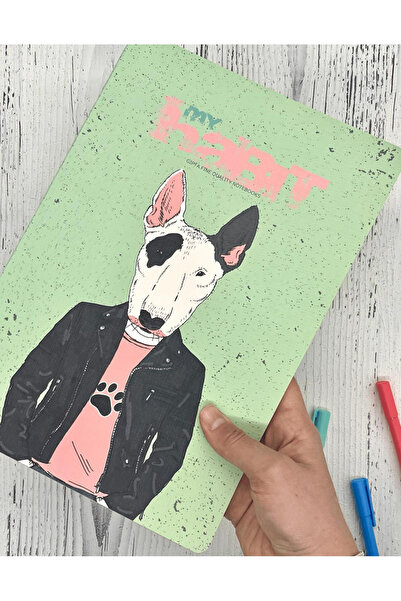 Kağıt Gemi Dükkan Sevimli Köpek Kareli  Defter / Ajanda/ Notebook / Okul Defteri