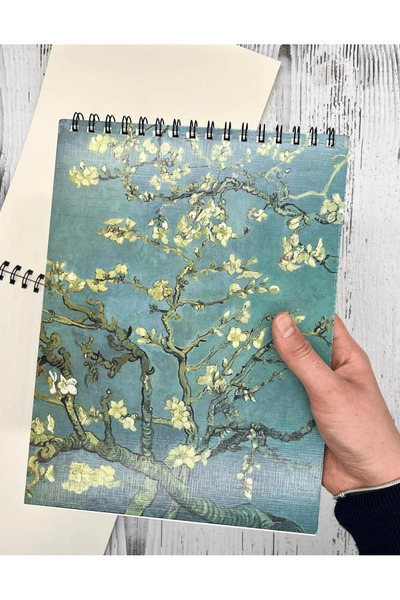 Kağıt Gemi Dükkan Caiet de desen cu model de măslin Van Gogh, 50 de coli