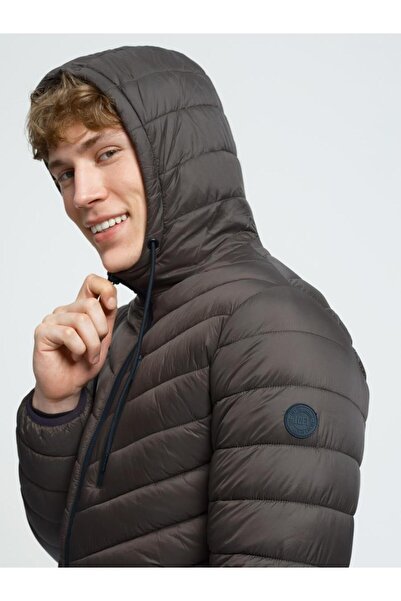 Loft Ανδρικό παλτό Χακί - Κανονική Εφαρμογή, Φερμουάρ Lf 2033231