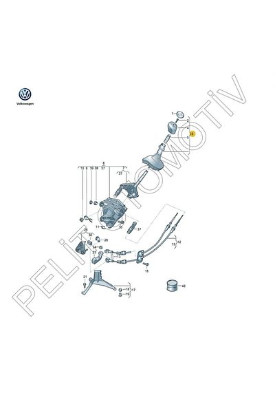 PELİTOTOMOTİV Transporter T7 Gear Shift Knob Gaiter 6 Forward 7e0711113h