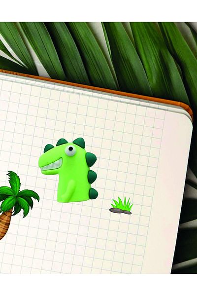 Kağıt Gemi Dükkan Pistachio Green Dinosaur Pencil Sharpener