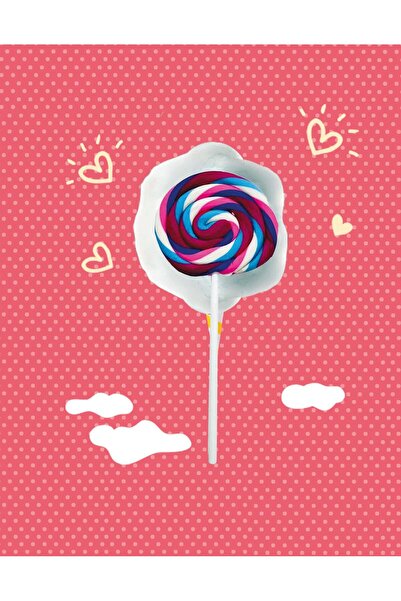 Kağıt Gemi Dükkan Purple-White Lollipop Eraser